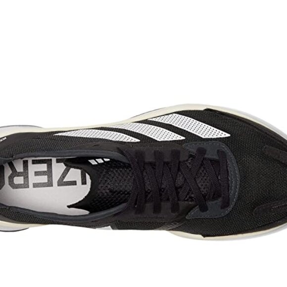 adidas Womens Adizero Boston 11 Running Shoes Core Black/White/Gray Heather - Picture 3 of 4